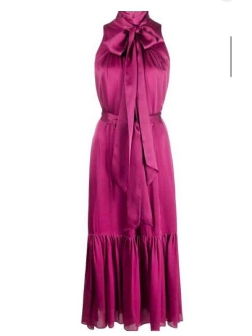 Zimmermann Fuchsia High-Neck Cold-Shoulder Maxi Dress